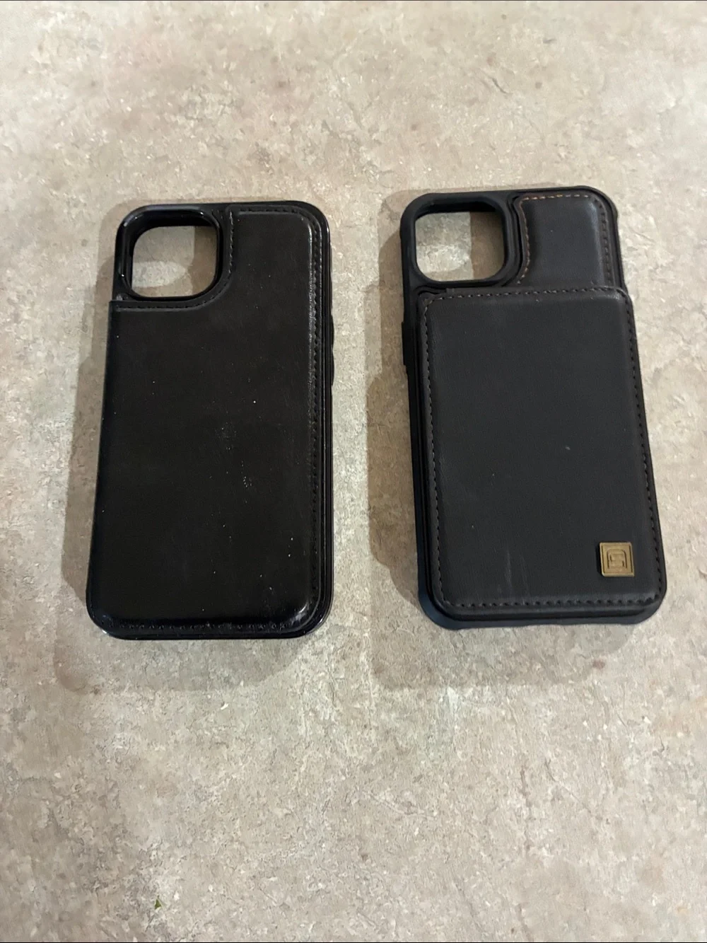 2 different black Leather Magnetic Wallet Phone Case - Unbranded IPhone 13 neve